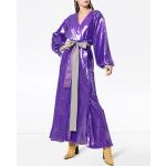 Reduzierte Violette Natasha Zinko Maxi V-Ausschnitt Abendkleider & festliche Kleider mit Pailletten aus Polyester für Damen Größe XS 