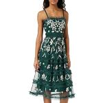 Emeraldfarbene Blumen Casual Wadenlange | Midi Brautkleider & Hochzeitskleider mit Pailletten für Damen 