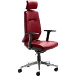 Rote Mayer Sitzmöbel Chefsessel aus Leder höhenverstellbar 