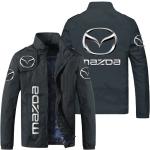 Mazda Auto Logo Frühling Herbst Männer Stehkragen Casual Sweatshirt Langarm Reißverschluss Strickjacke 5 Farben