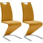 Gelbe MCA furniture Schwingstühle aus Kunstleder 2 Teile 