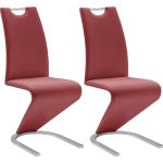 Rote Moderne MCA furniture Schwingstühle aus Kunstleder 2 Teile 
