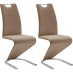 Braune Moderne MCA furniture Schwingstühle aus Kunstleder 2 Teile 