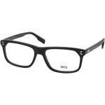 Schwarze Alexander McQueen McQ Rechteckige Herrenbrillen aus Kunststoff 