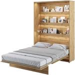 Betten mit Matratze aus Eiche klappbar 140x200 cm mit Härtegrad 3 
