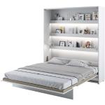 Weiße Betten mit Matratze matt klappbar 180x200 cm mit Härtegrad 3 
