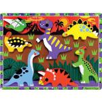 Melissa & Doug Meme / Theme Dinosaurier Dinosaurier Kinderpuzzles Dinosaurier aus Holz für 3 bis 5 Jahre 