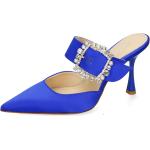 Blaue Elegante Melvin & Hamilton High-Heel Pumps mit Strass aus Satin für Damen Größe 39 mit Absatzhöhe über 9cm 