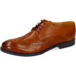 Braune Elegante Melvin & Hamilton Derby Schuhe Schnürung aus Leder für Damen Größe 39 mit Absatzhöhe bis 3cm 