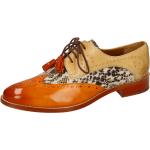 Bunte Klassische Melvin & Hamilton Derby Schuhe Schnürung aus Leder für Damen Größe 42 mit Absatzhöhe bis 3cm 