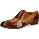 Braune Elegante Melvin & Hamilton Oxford Schuhe für Herren Größe 47 mit Absatzhöhe bis 3cm 