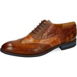 Braune Elegante Melvin & Hamilton Oxford Schuhe für Herren Größe 43 mit Absatzhöhe bis 3cm 