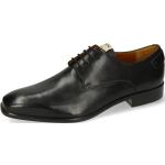 Reduzierte Schwarze Elegante Melvin & Hamilton Derby Schuhe Schnürung für Herren Größe 47 mit Absatzhöhe bis 3cm 