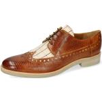 Reduzierte Hellbraune Klassische Melvin & Hamilton Derby Schuhe Schnürung aus Leder für Herren Größe 44 mit Absatzhöhe bis 3cm 