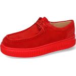 Rote Elegante Melvin & Hamilton Derby Schuhe Schnürung aus Leder für Damen Größe 41 mit Absatzhöhe bis 3cm 