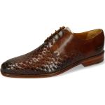 Reduzierte Braune Elegante Melvin & Hamilton Derby Schuhe Schnürung aus Leder für Herren Größe 46 mit Absatzhöhe bis 3cm 