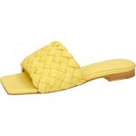Gelbe Elegante Melvin & Hamilton Damenpantoletten aus Leder Größe 42 mit Absatzhöhe bis 3cm 