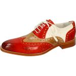 Rote Elegante Melvin & Hamilton Oxford Schuhe für Herren Größe 46 mit Absatzhöhe bis 3cm 