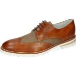 Reduzierte Braune Klassische Melvin & Hamilton Kane Derby Schuhe Schnürung aus Leder für Herren Größe 45 mit Absatzhöhe bis 3cm 