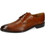 Braune Elegante Melvin & Hamilton Derby Schuhe Schnürung aus Leder für Herren Größe 42 mit Absatzhöhe bis 3cm 