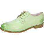 Grüne Klassische Melvin & Hamilton Derby Schuhe Schnürung aus Leder für Damen Größe 41 mit Absatzhöhe bis 3cm 
