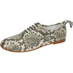 Graue Business Melvin & Hamilton Oxford Schuhe Schnürung aus Leder für Damen Größe 42 mit Absatzhöhe bis 3cm 