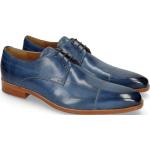 Blaue Elegante Melvin & Hamilton Derby Schuhe Schnürung aus Leder für Herren Größe 46 mit Absatzhöhe bis 3cm 
