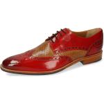 Rote Melvin & Hamilton Derby Schuhe Schnürung aus Leder für Herren Größe 45 mit Absatzhöhe bis 3cm 