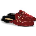 Rote Elegante Melvin & Hamilton Damenpantoletten aus Leder Größe 39 mit Absatzhöhe bis 3cm 