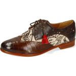 Braune Klassische Melvin & Hamilton Derby Schuhe Schnürung aus Leder für Damen Größe 41 