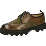 Reduzierte Grüne Elegante Melvin & Hamilton Derby Schuhe Schnürung aus Leder für Damen Größe 39 mit Absatzhöhe bis 3cm 