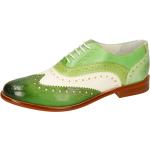 Grüne Elegante Melvin & Hamilton Oxford Schuhe Schnürung aus Leder für Damen Größe 41 mit Absatzhöhe bis 3cm 