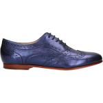 Reduzierte Blaue Elegante Melvin & Hamilton Oxford Schuhe Schnürung aus Leder für Damen Größe 39 mit Absatzhöhe bis 3cm 