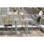 Silberne Merxx Milano Balkonmöbelsets & Balkongarnituren aus Aluminium für 2 Personen 