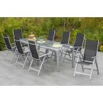 Schwarze Moderne Merxx Carrara Gartenmöbel-Sets & Gartenmöbel Garnituren aus Polyester 9 Teile 