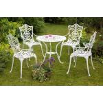 Weiße Merxx Gartenmöbel-Sets & Gartenmöbel Garnituren aus Aluminium für 4 Personen 