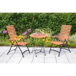 Schwarze Merxx Gartenmöbel-Sets & Gartenmöbel Garnituren 3 Teile für 2 Personen 