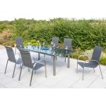 Graue Merxx Gartenmöbel-Sets & Gartenmöbel Garnituren aus Edelstahl für 6 Personen 
