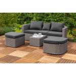Dunkelgrau Merxx Gartenmöbel-Sets & Gartenmöbel Garnituren aus Stahl 