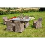 Graue Merxx Gartenmöbel-Sets & Gartenmöbel Garnituren aus Stahl für 6 Personen 