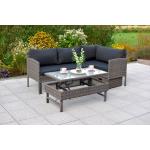 Reduzierte Graue Merxx Lounge Gartenmöbel aus Stahl ausziehbar 10 Teile 