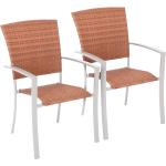 Braune Merxx Gartenstühle aus Aluminium 2 Teile 