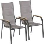 Graue Merxx Gartenstühle aus Aluminium 2 Teile 