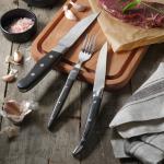 Silberne Messersets aus Metall 6 Teile 
