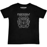 Metal Kids Powerwolf (Crest) - Kinder T-Shirt, schwarz, Größe 92 (2-3 Jahre), offizielles Band-Merch