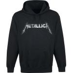 Schwarze Langärmelige Metallica Kapuzenpullover aus Baumwolle für Herren Größe XL 