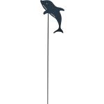 Dunkelblaue 19 cm Pflanzkübel & Blumenkübel 19 cm Delfin aus Metall Indoor 