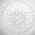 Reduzierte Weiße Moderne Artemide Meteorite LED Wandleuchten sandgestrahlt aus Glas 