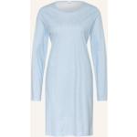 Hellblaue Gepunktete Langärmelige Mey Damennachthemden aus Jersey Größe L 