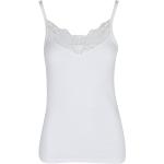 Weiße Ärmellose Mey Feinripp Unterhemden aus Elastan für Damen Größe L 